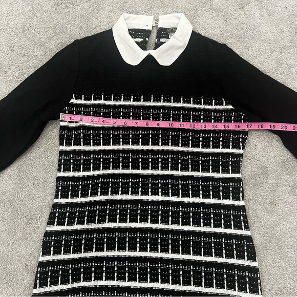 Venus Black & White Sweater Dress with Collar Women’s Sz M - Picture 7 of 8